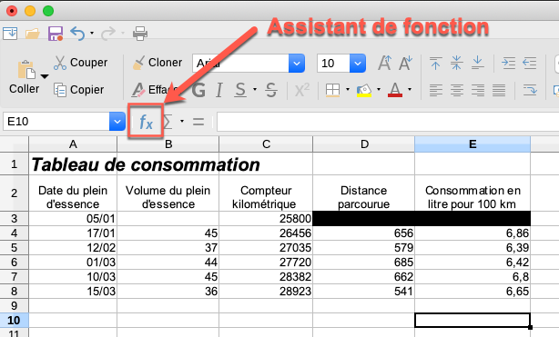 Utiliser La Fonction Somme Parcours Guidé Libreoffice Calc 