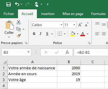 Cours : 1 - Bases des tableurs avec Excel