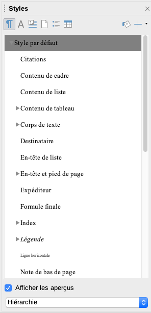 Afficher Masquer Le Volet Latéral Parcours Guidé Libreoffice Writer